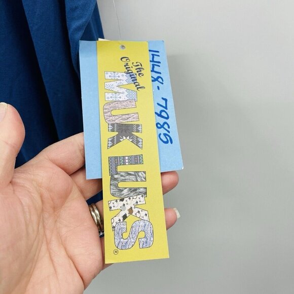 Muk Luks Womens Size XL Short Sleeve Soft Pajama Sleep Shirt in Blue 1576 - Picture 6 of 8